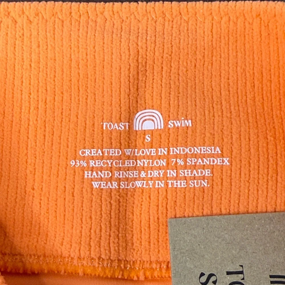 FP‎ x Toast Swim Signature Banded Waist Bikini Bottom in Nectarine Rib S NWT - Picture 6 of 8